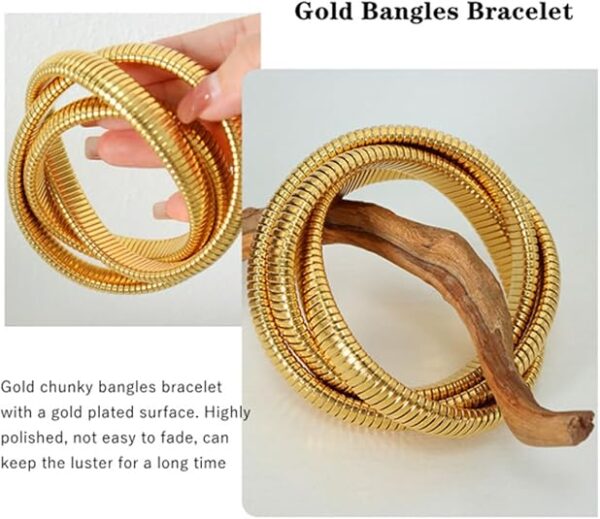 2-Piece Set Chunky Gold Bangles